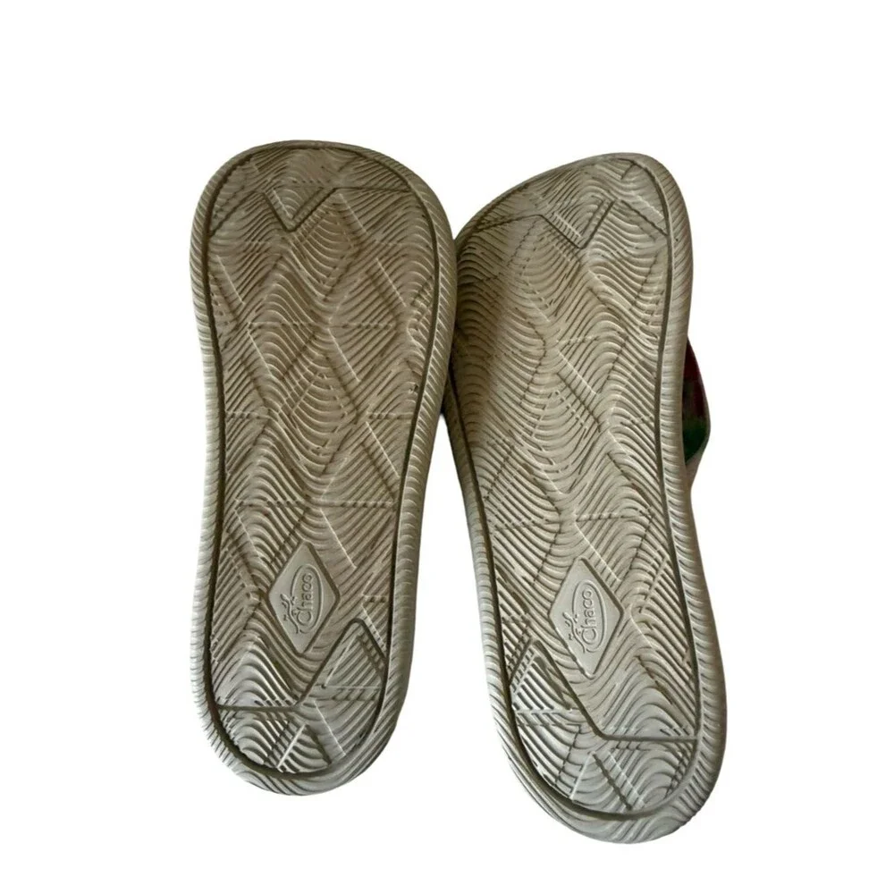 Chaco Chillos Rainbow Tie Dye Flip Flop Thong Sandals Womens SZ 9